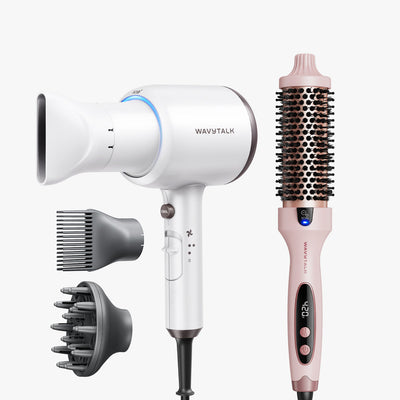 White Blown Away and pink Blowout Boost display on a white background