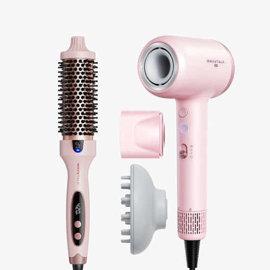 PInk Blowout Boost and pink Turblow Pro display on a white background