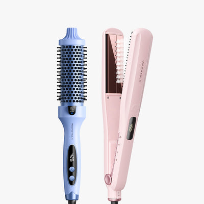 Blue Blowout Boost and pink Steam Sesh on a white background